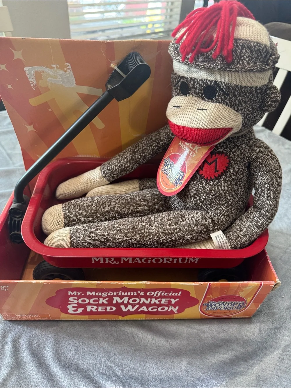 Mr. Magorium's‎ Wonder Emporium Sock Monkey Red Wagon Rare In Original Box Toys